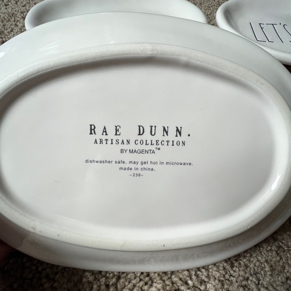 Rae Dunn Let’s Eat Appetizer Plates - Picture 3 of 5